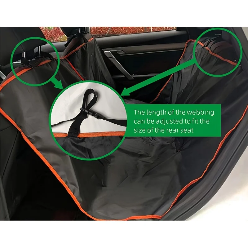 Car seat cover, upgrade your car seat with this waterproof and scratch resistant dog hammock cover! - Image 3