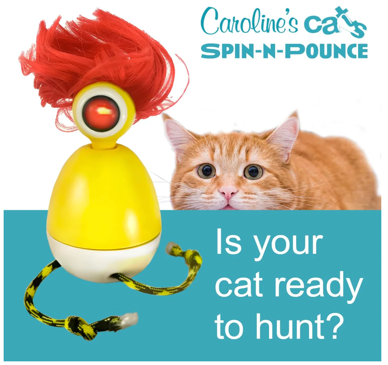 Caroline's Cats Spin-N-Pounce Rechargeable Automatic Interactive Indoor Dancing Cat Toy; Touch Sensor & Auto Shut Off, 360° Rotation, Silent Motor, LED Light, Simulates Prey for Hunting & Exercise - Image 9