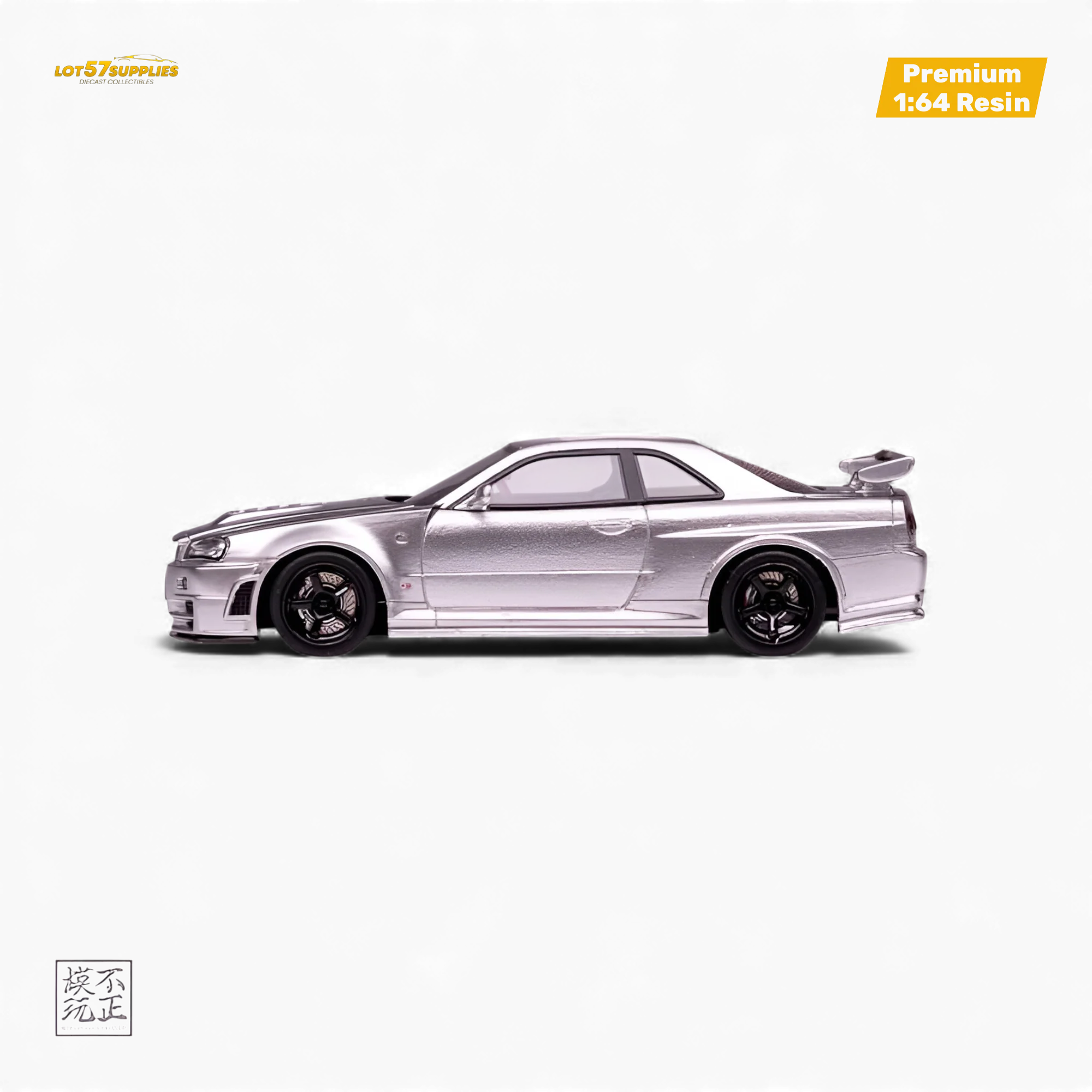Cars' Lounge Nissan Skyline GT-R R34 NISMO Z-TUNE Silver 1:64 - Image 3