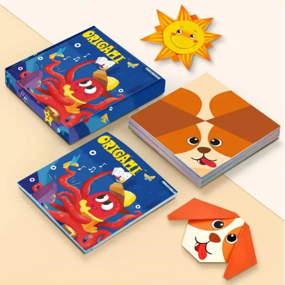 Cartoon Animal Origami & Paper Cutting Book - Educational Craft Toy for Kids - Image 2