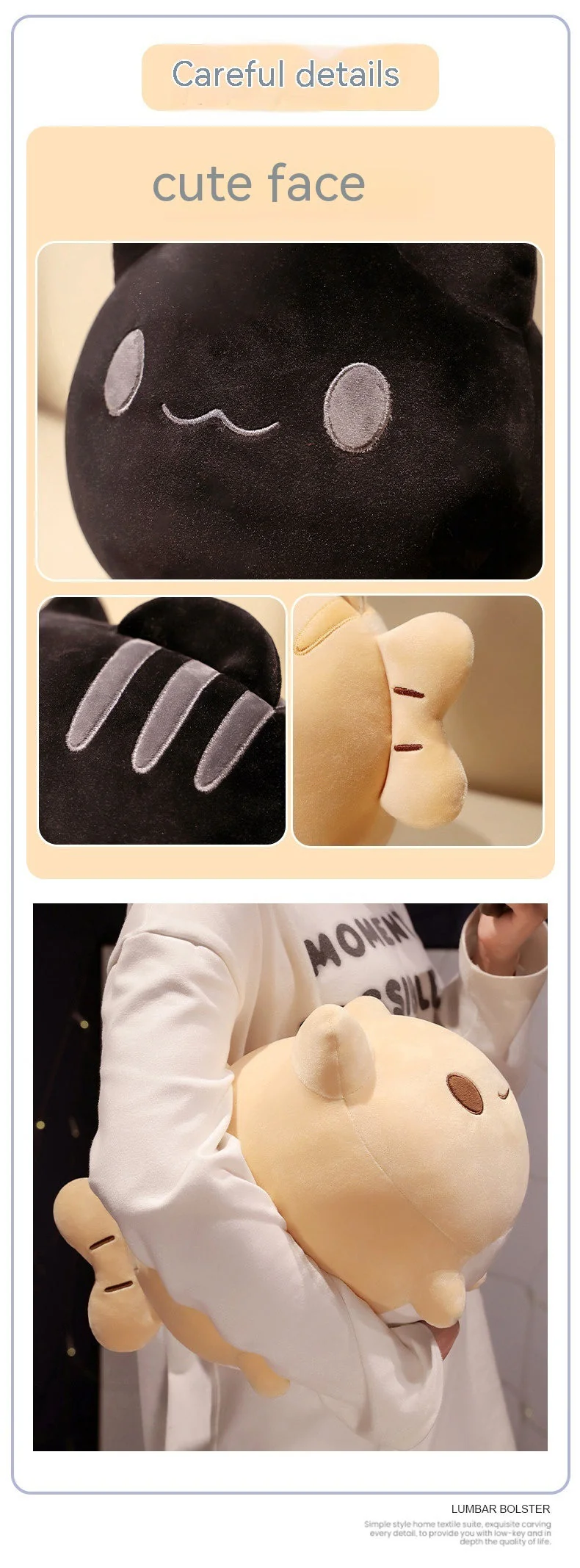 Cartoon Cute Fishtail Cat Plush Toy Accompany Doll Girl Bed Sofa Doll Birthday Gift - Image 6