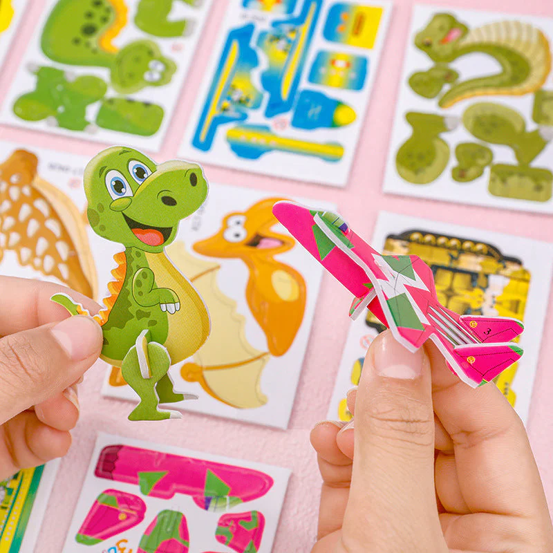 Cartoon Dinosaur 3D Puzzle Model Children DIY Handmade - Image 5
