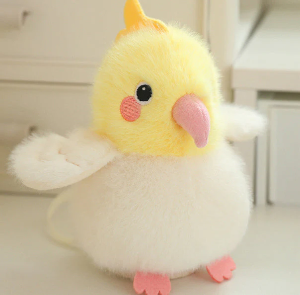 Cartoon Parrot Plush Toy Pendant For Girls Bags And Keychains - Image 3