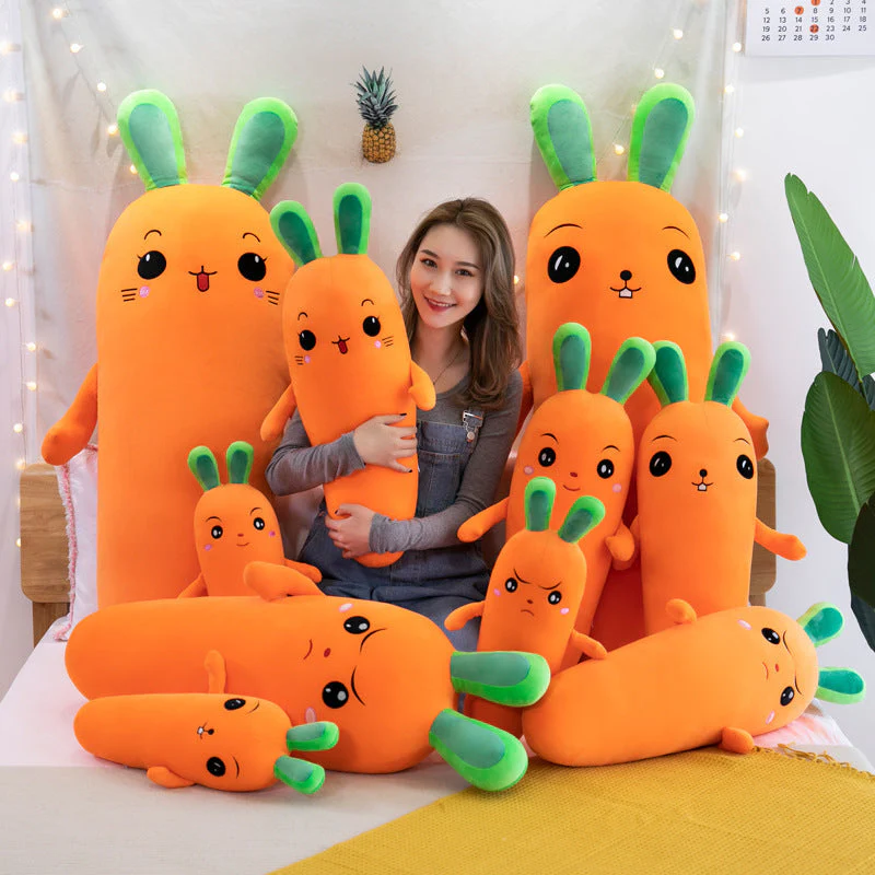 Cartoon Plant Smile Carrot Plush Toy Simulation Vegetable Carrot Pillow Dolls Stuffed Soft Toys For - Image 2