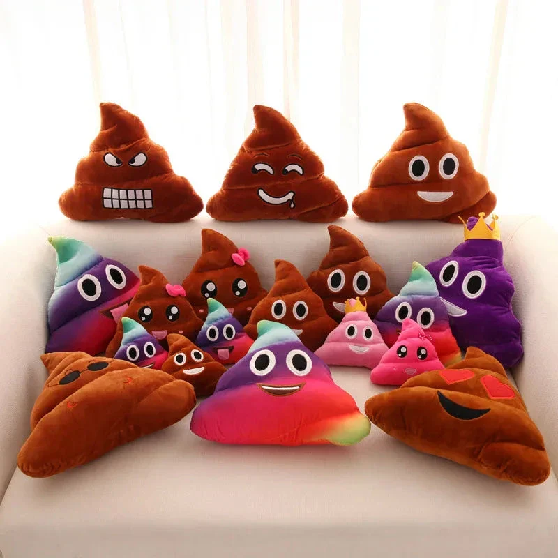 Cartoon Poop Plush Toy – Funny Quirky Cushion for Kids - Image 4