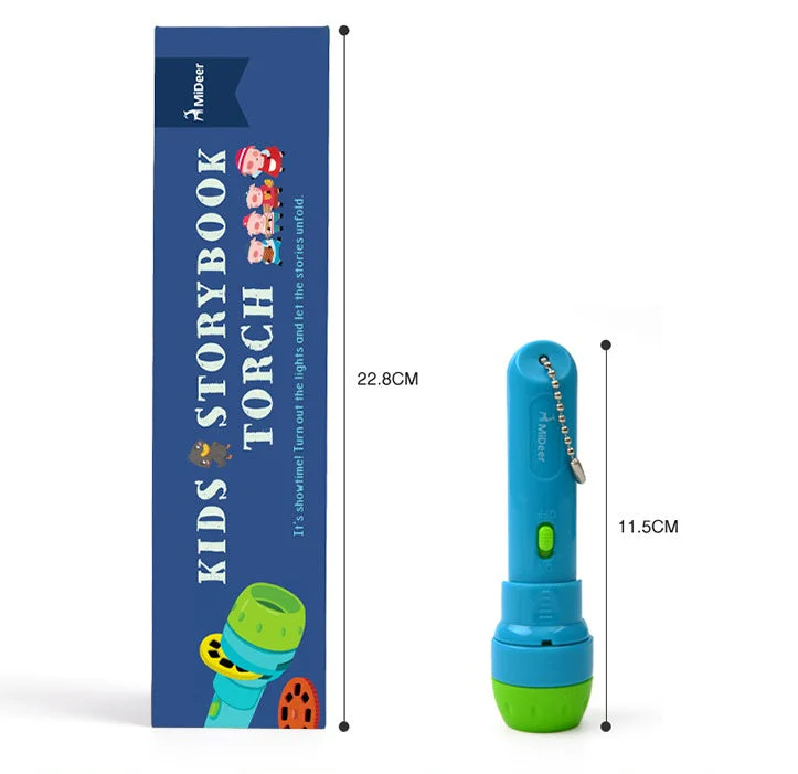 Cartoon Storybook Cards LED Projection Flashlight Interactive Toy Kids Gift - Image 2