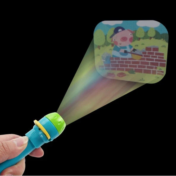 Cartoon Storybook Cards LED Projection Flashlight Interactive Toy Kids Gift - Image 3
