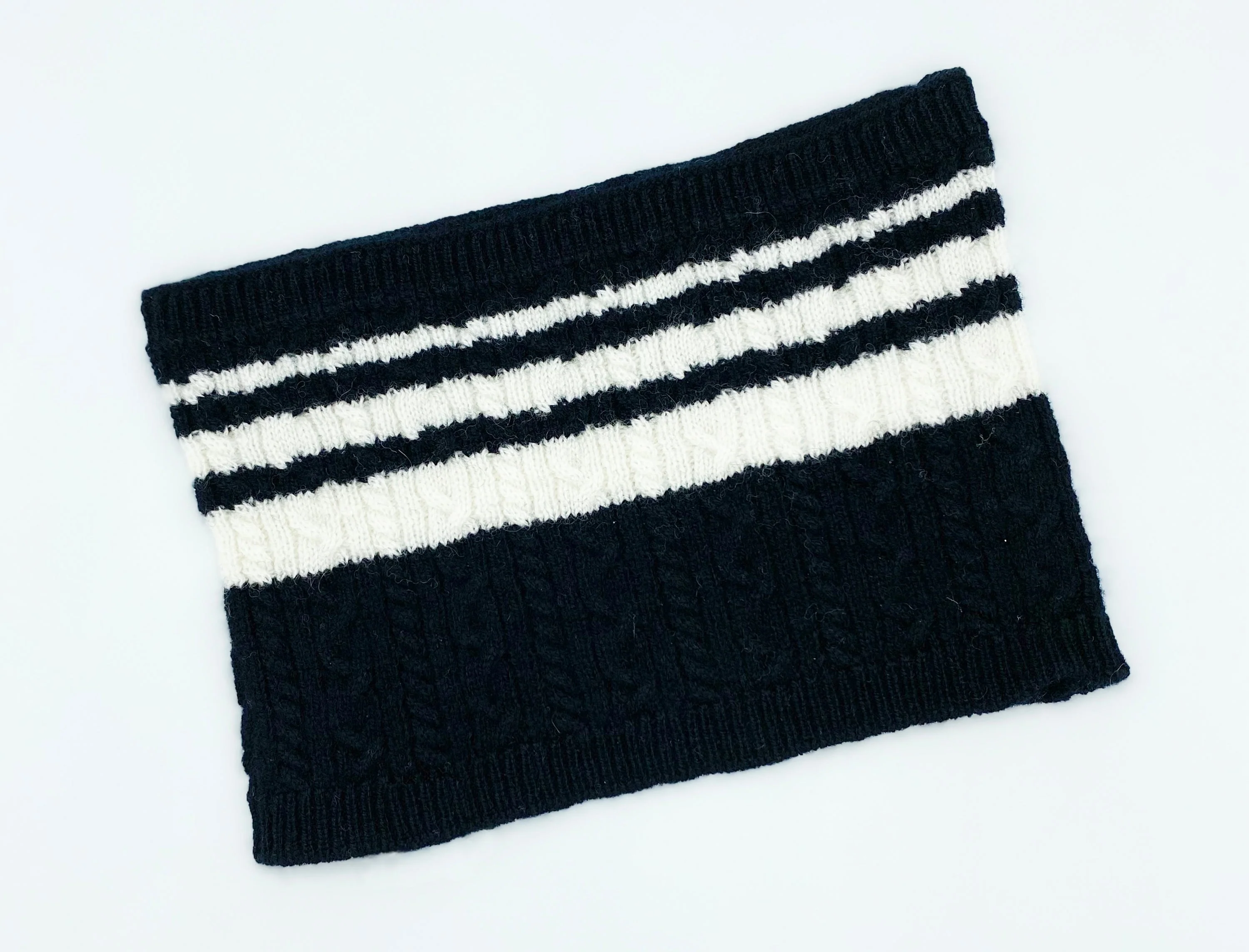 Cashmere Blend Scarf sets for Pets and their humans, Black and White - Image 4