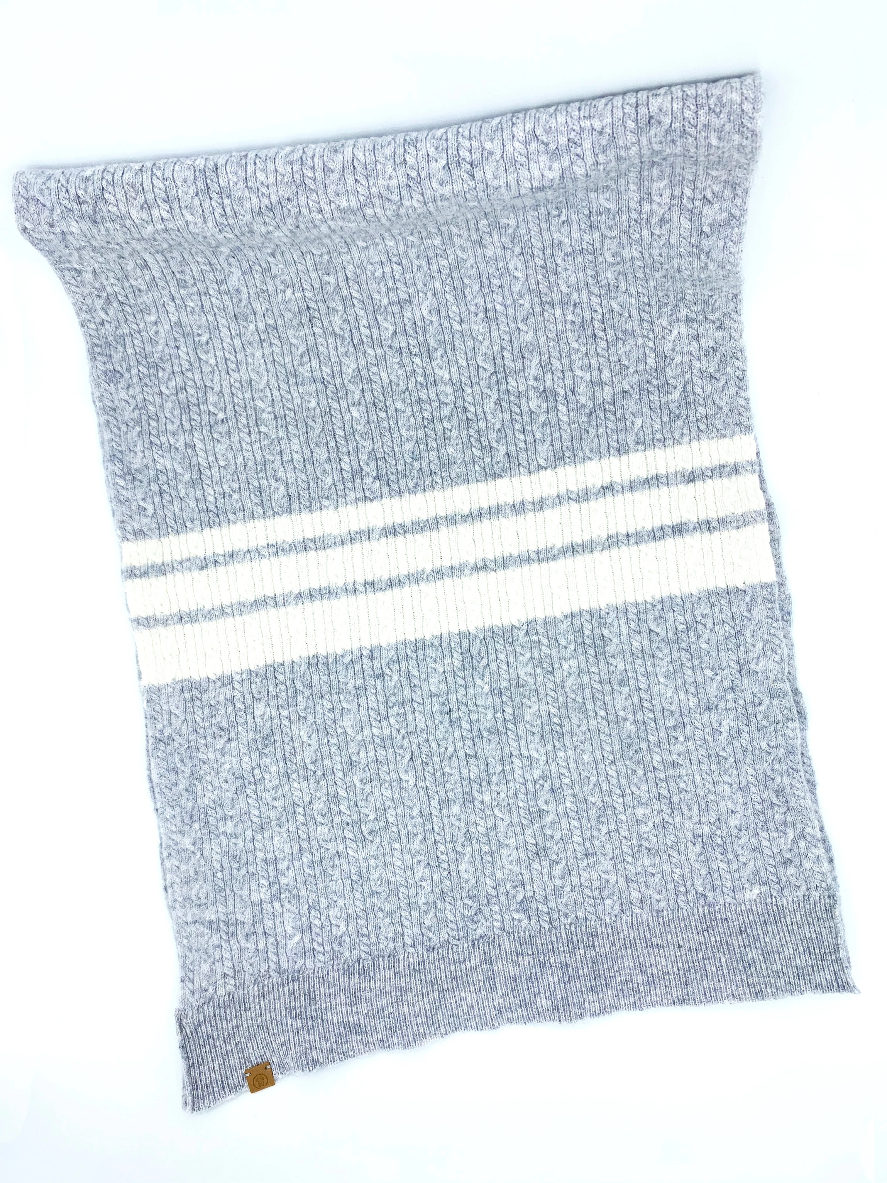 Cashmere Blend Scarf sets for Pets and their humans, Heather Grey - Image 3