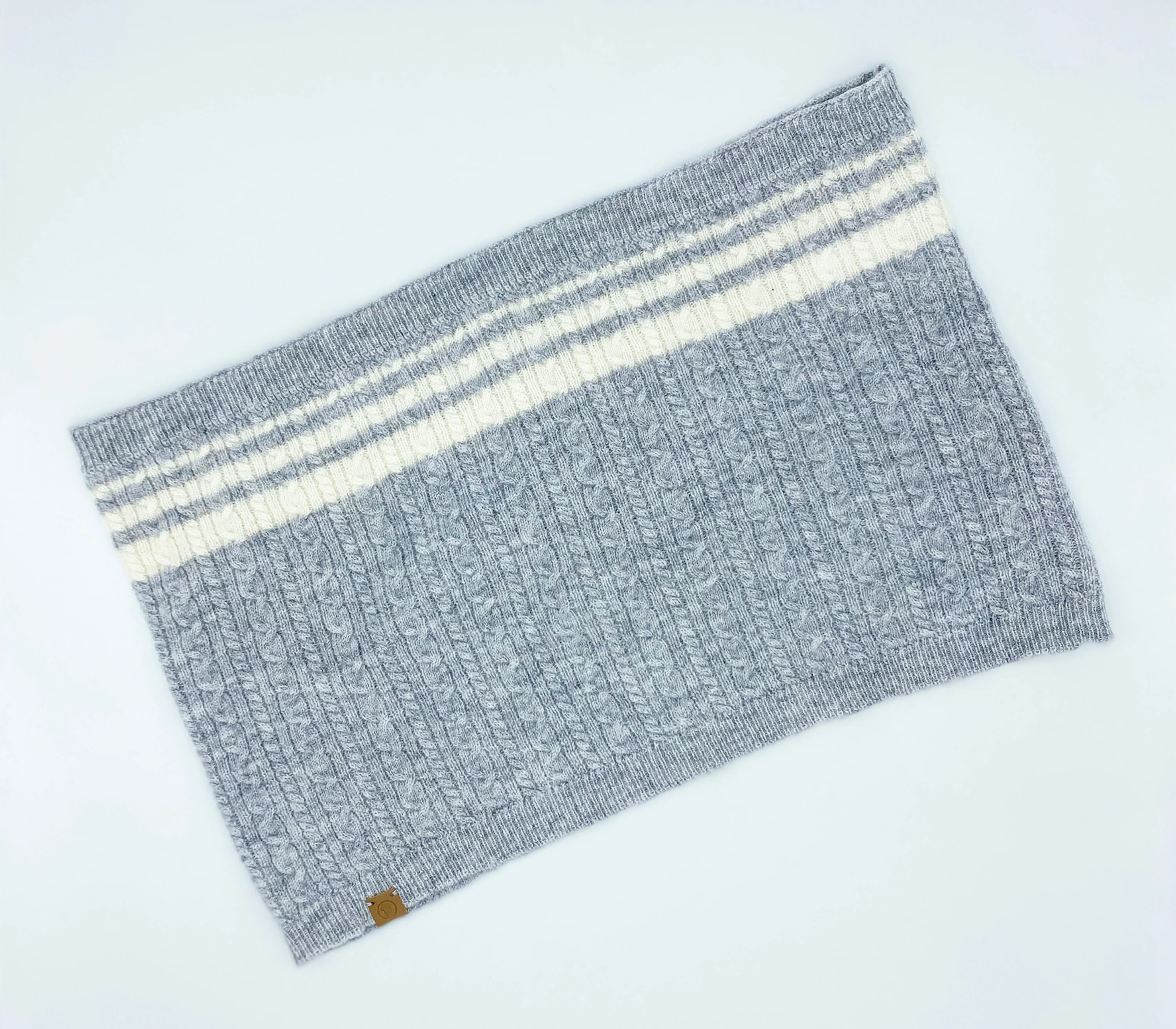 Cashmere Blend Scarf sets for Pets and their humans, Heather Grey - Image 8