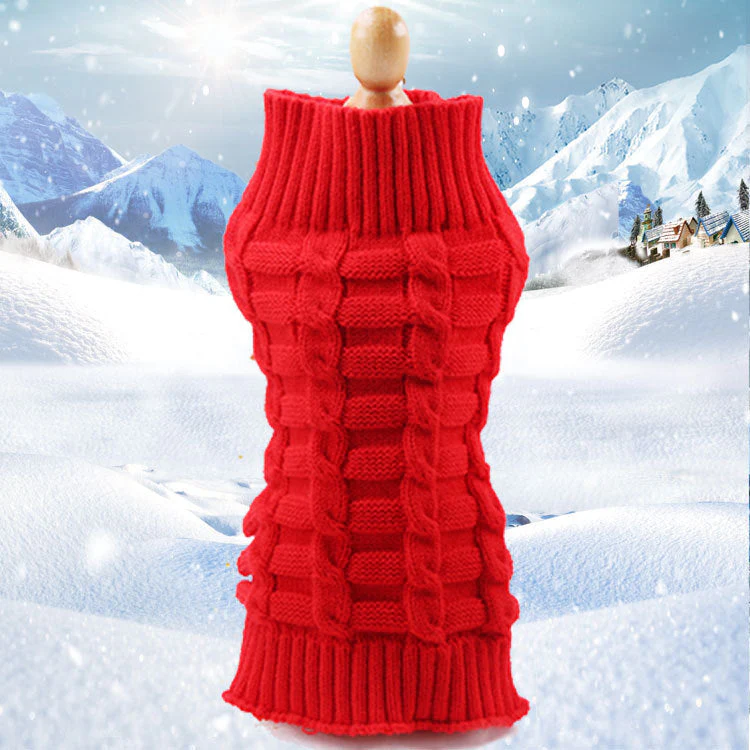 Cashmere Twisted Rope Dog Sweater - Image 9