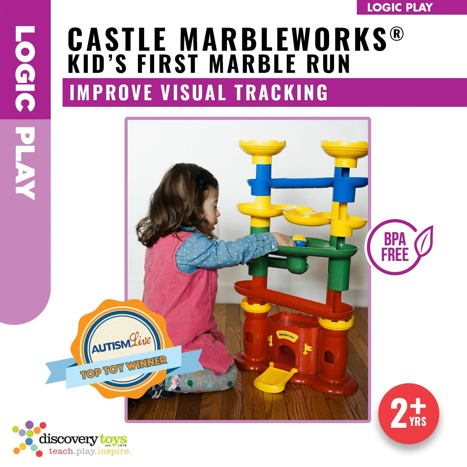 CASTLE MARBLEWORKS Chime Ball Drop Tower Toy - Image 5