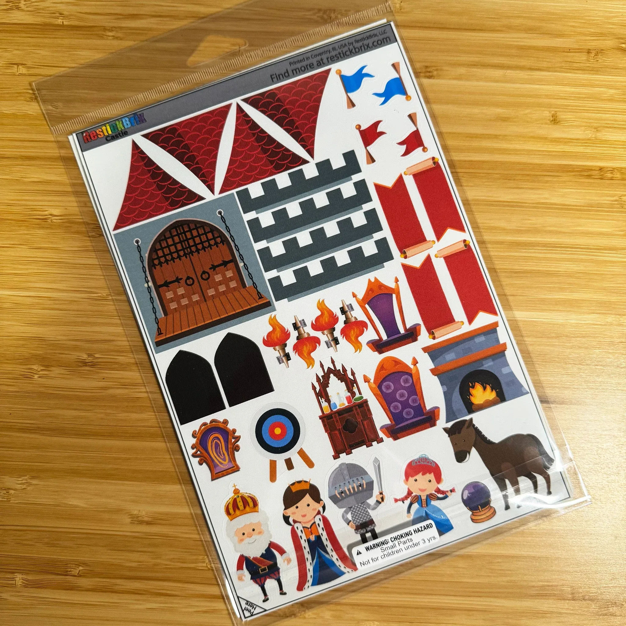 Castle: Reusable Decals for Customizing Magnetic Tiles, Plastic Bricks, and more - Image 3