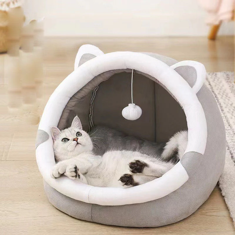 Cat Cave Bed with Non-Slip Bottom - Image 2