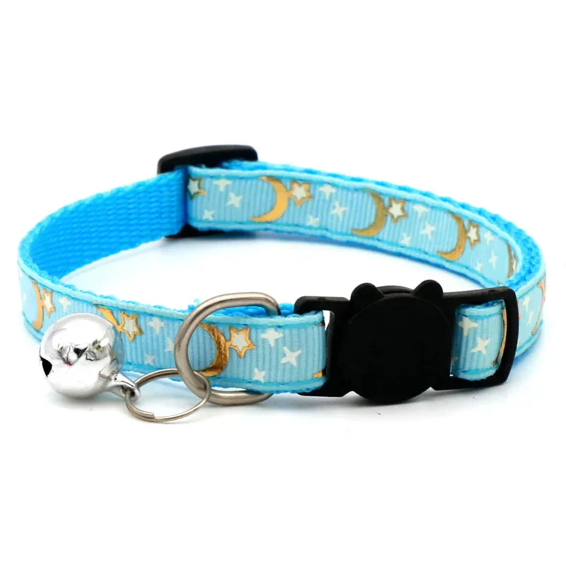 Cat Collar with Bell – Adjustable Star & Moon Pet Necklace - Image 10