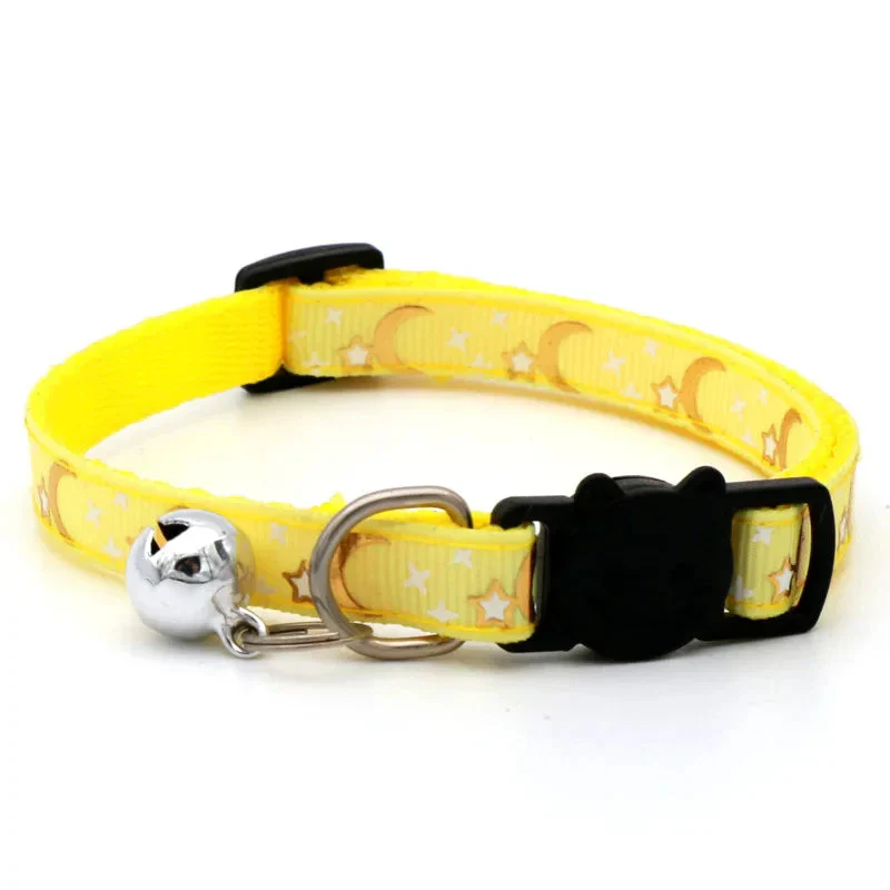 Cat Collar with Bell – Adjustable Star & Moon Pet Necklace - Image 11