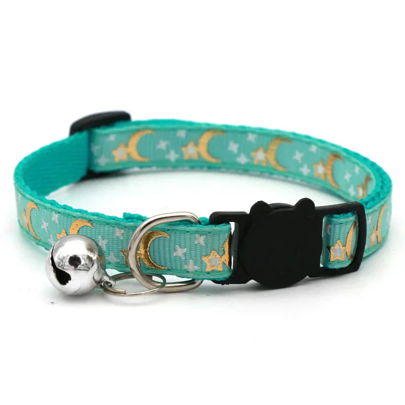 Cat Collar with Bell – Adjustable Star & Moon Pet Necklace - Image 5