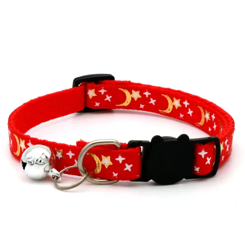 Cat Collar with Bell – Adjustable Star & Moon Pet Necklace - Image 7