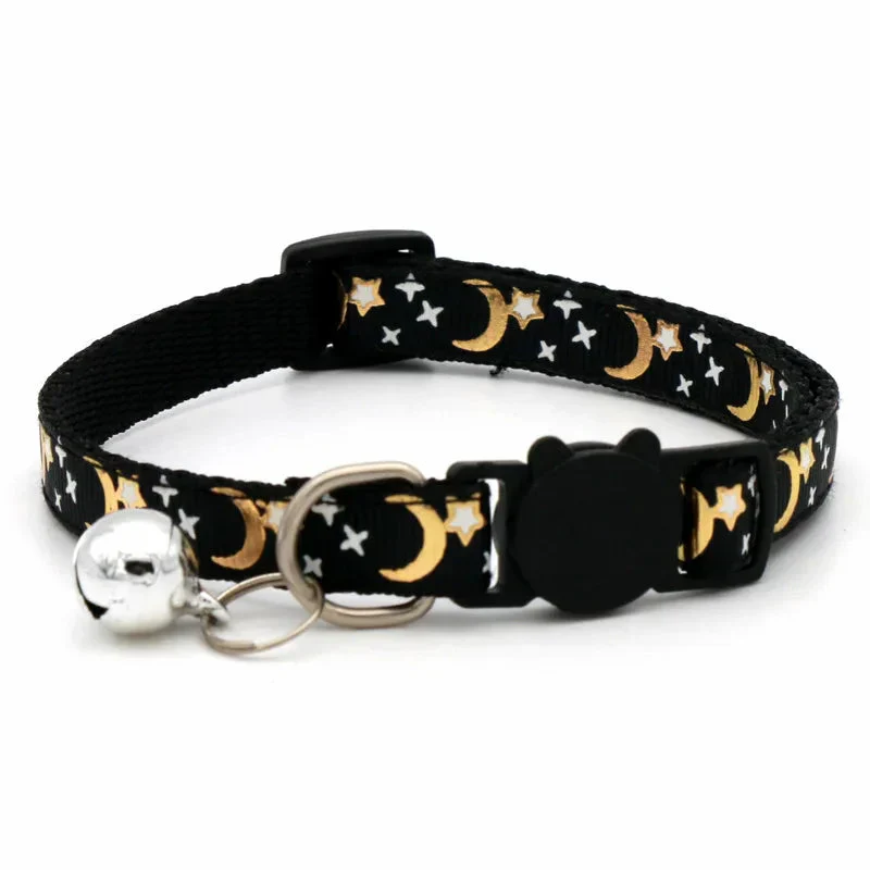Cat Collar with Bell – Adjustable Star & Moon Pet Necklace - Image 8