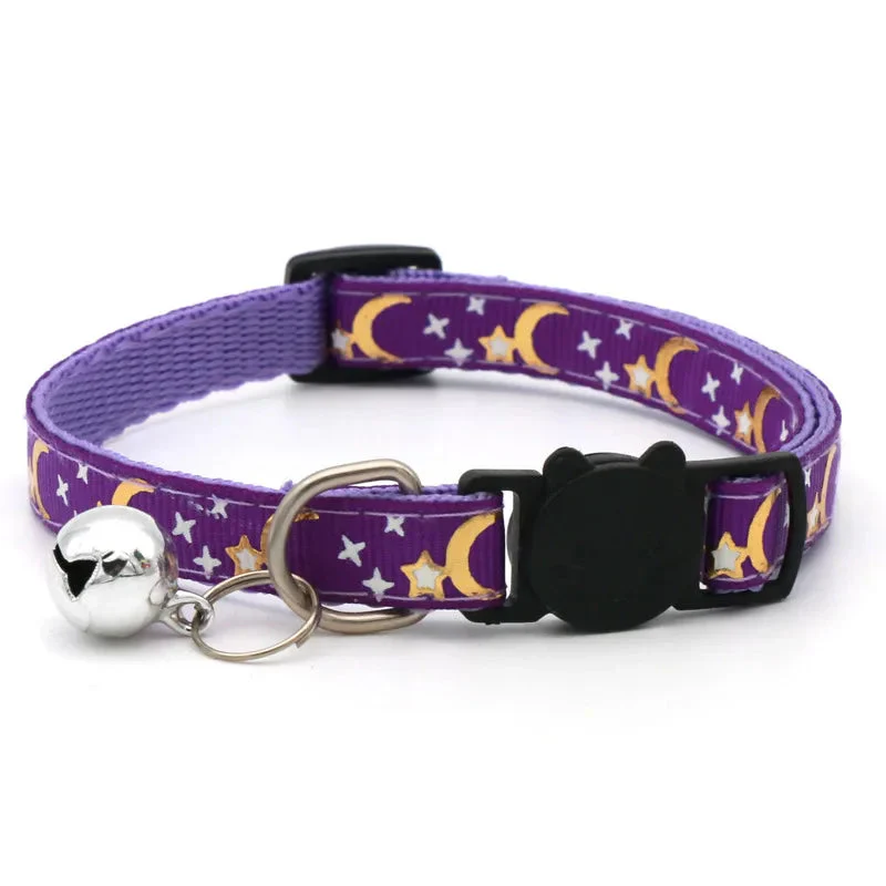 Cat Collar with Bell – Adjustable Star & Moon Pet Necklace - Image 9
