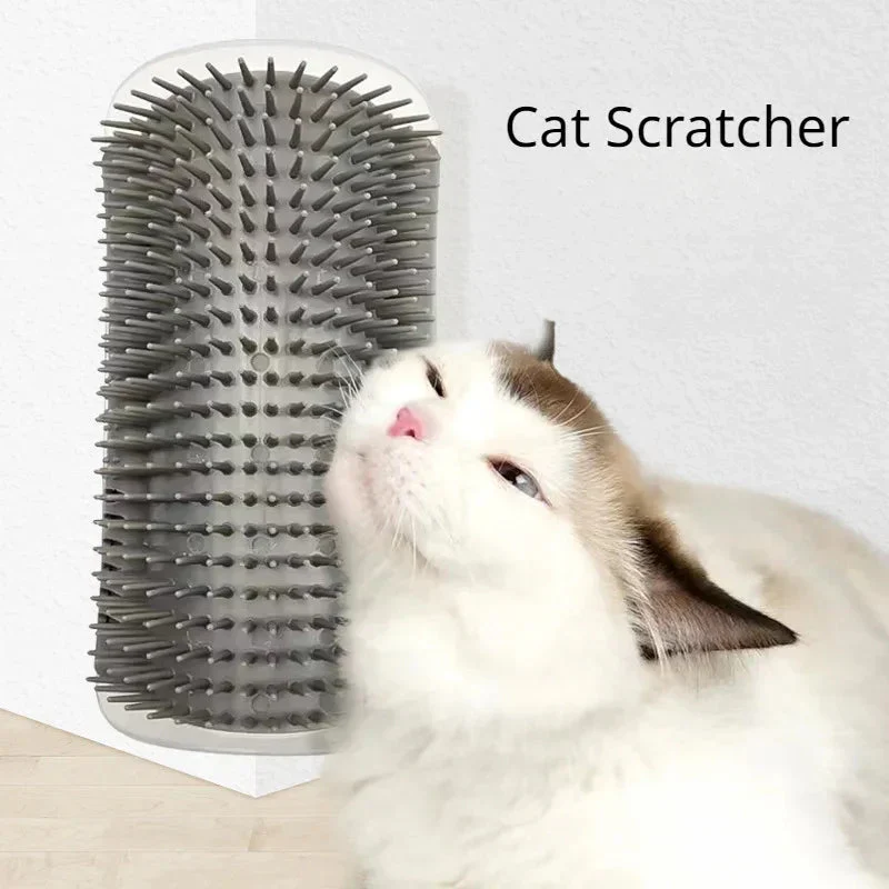 Cat Corner Brush Comb Massager with Catnip – Self-Grooming Wall Arch Scratcher & Hair Removal Tool for Cats - Image 2