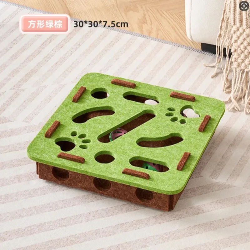 Cat Fun Box – Interactive Puzzle Toy for Indoor Cats, Scratching & Digging Activity Box with Bell Balls - Image 14