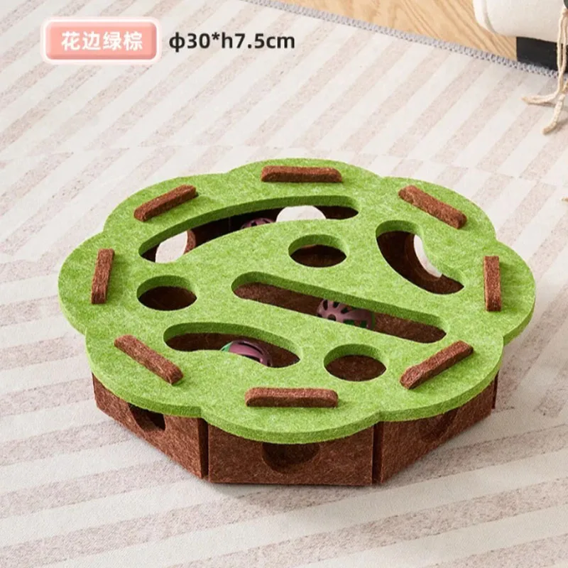 Cat Fun Box – Interactive Puzzle Toy for Indoor Cats, Scratching & Digging Activity Box with Bell Balls - Image 9