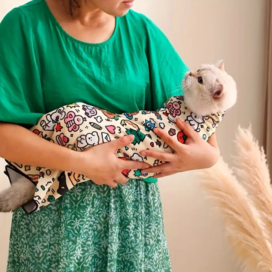 Cat Grooming Wrap - Anti-Bite, Anti-Scratch Swaddle for Medicine & Nail Clipping - Image 2