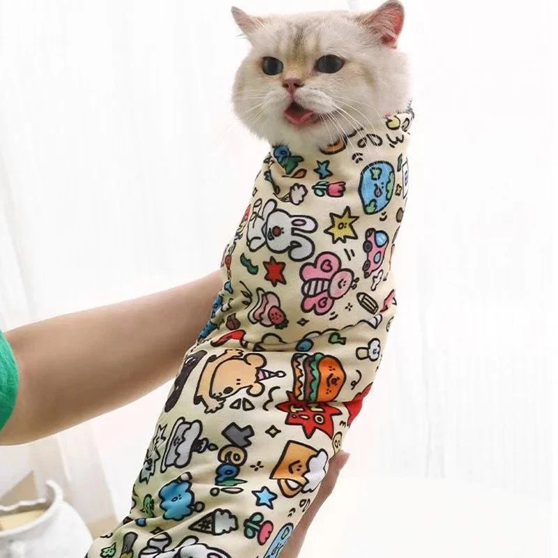 Cat Grooming Wrap - Anti-Bite, Anti-Scratch Swaddle for Medicine & Nail Clipping - Image 4