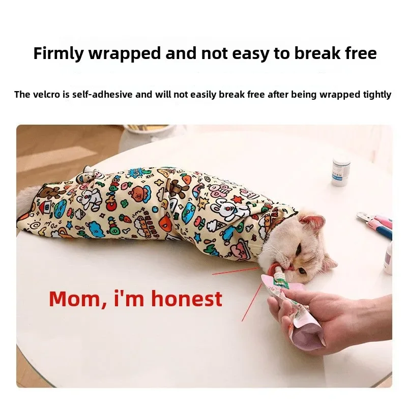 Cat Grooming Wrap - Anti-Bite, Anti-Scratch Swaddle for Medicine & Nail Clipping - Image 5