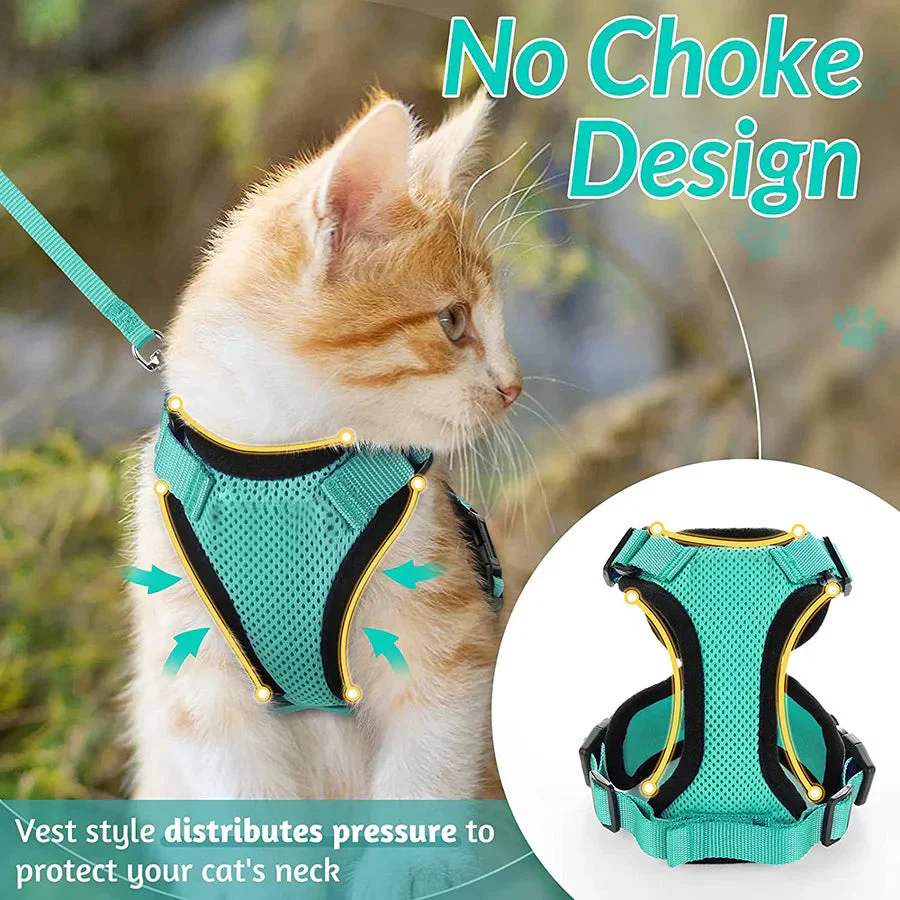 Cat Harness and Leash – Soft Adjustable Escape-Proof Vest for Walking Cats - Image 3