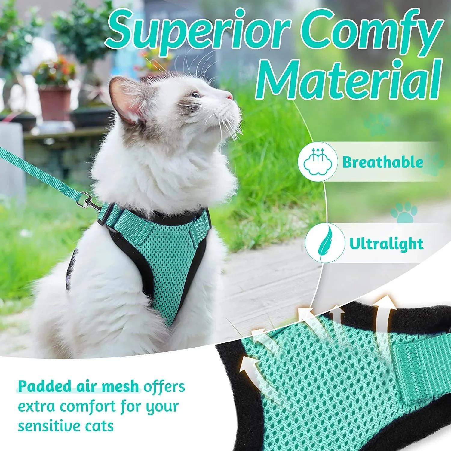 Cat Harness and Leash – Soft Adjustable Escape-Proof Vest for Walking Cats - Image 4