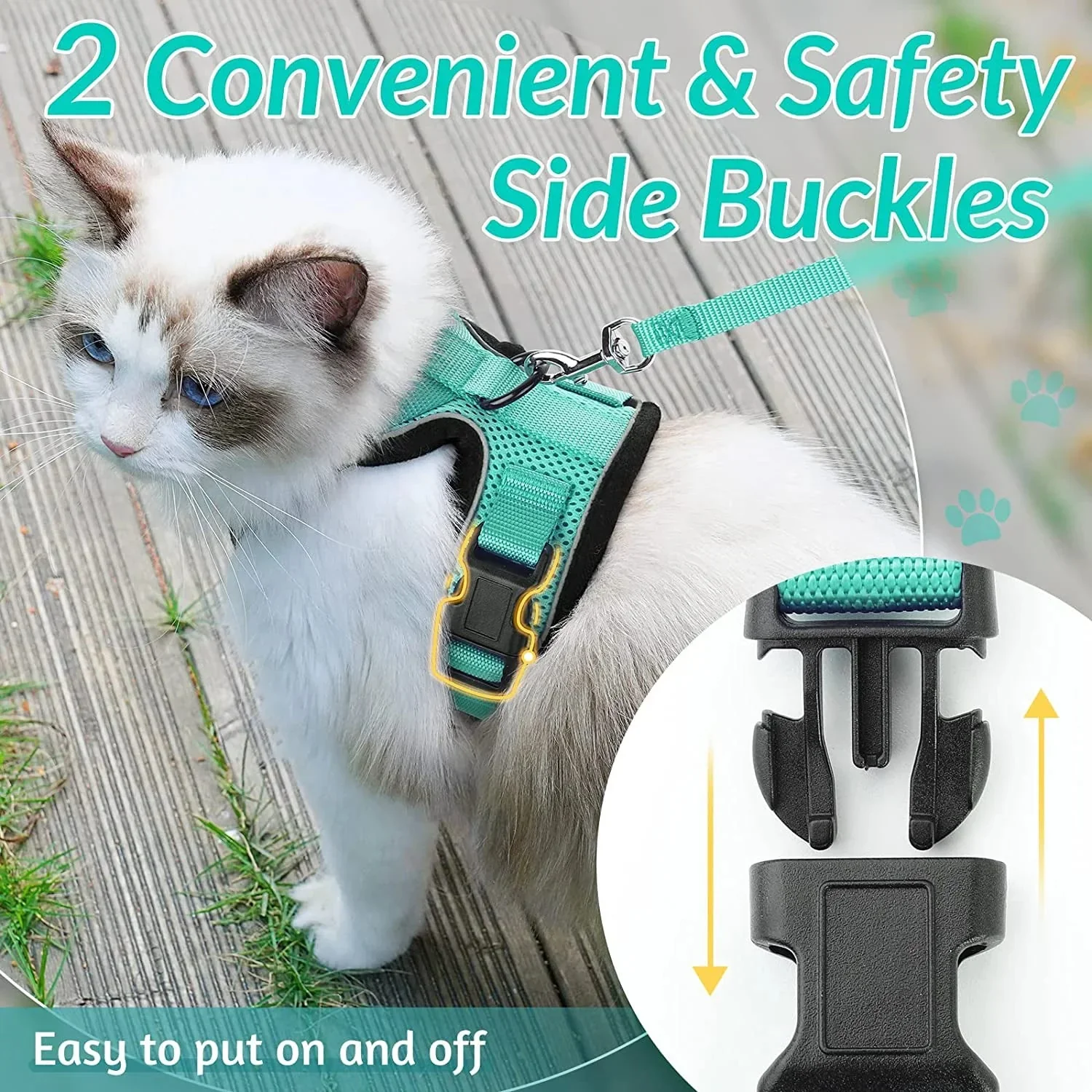 Cat Harness and Leash – Soft Adjustable Escape-Proof Vest for Walking Cats - Image 6