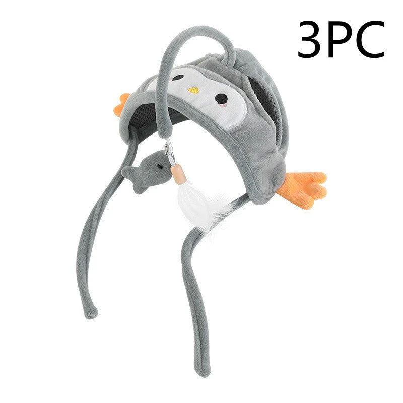 Cat Head Wearing Feather Stick - Image 18