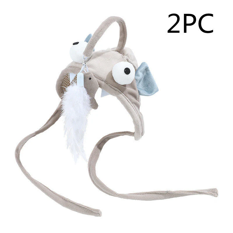Cat Head Wearing Feather Stick - Image 26