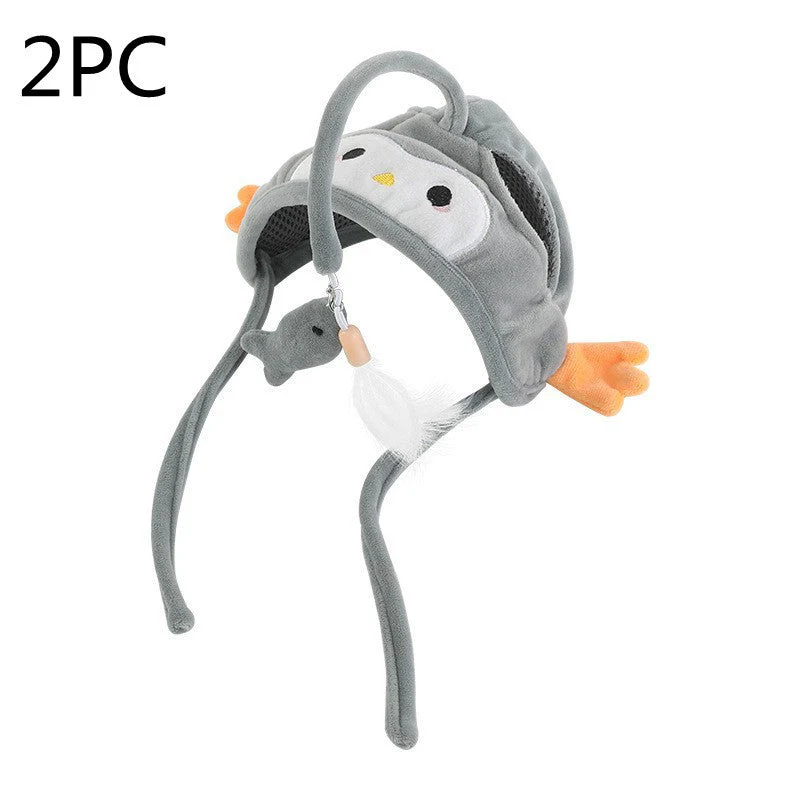 Cat Head Wearing Feather Stick - Image 32