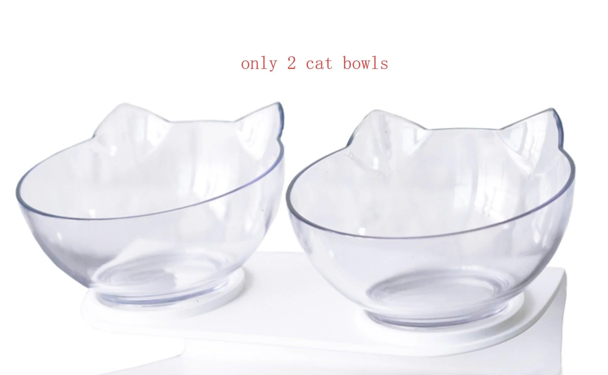 Cat Inclined Transparent Feeding Bowls - Image 8