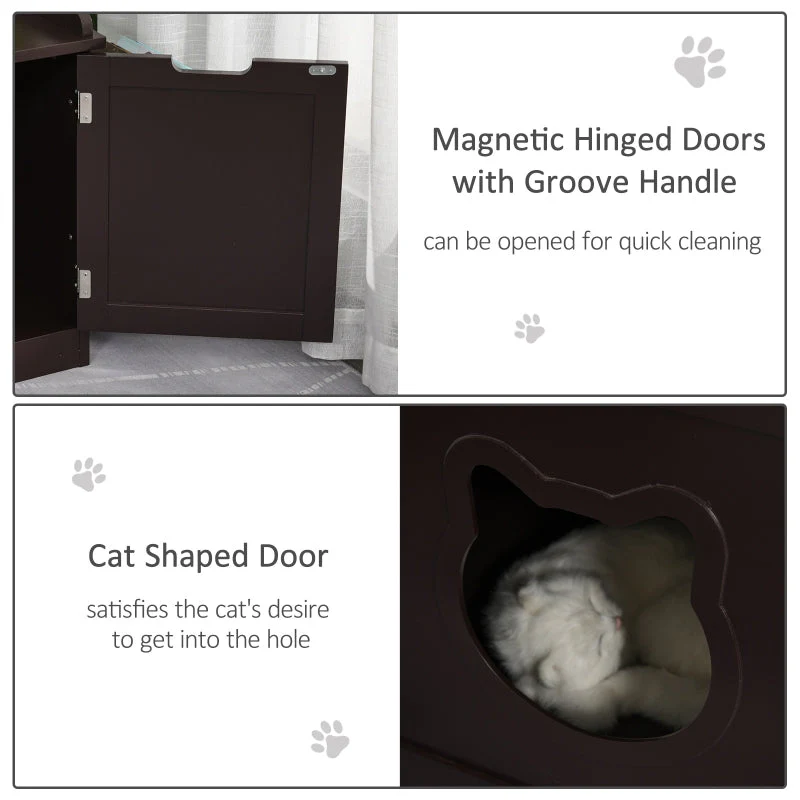 Cat Litter Box Nightstand End Table Enclosure - Image 16