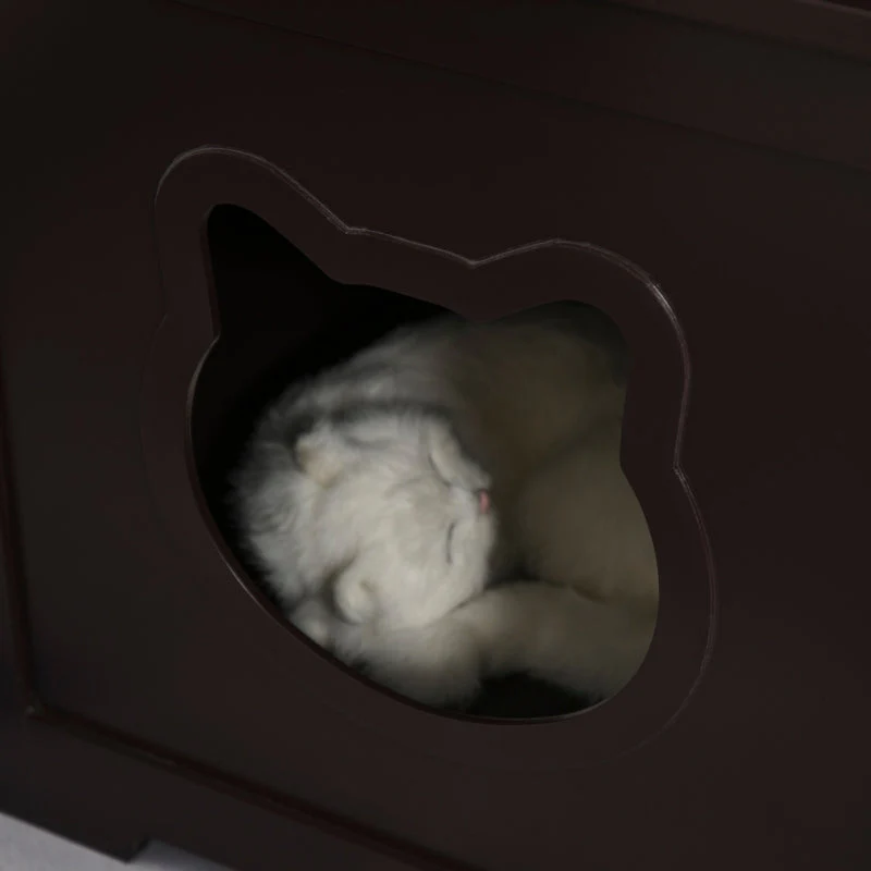 Cat Litter Box Nightstand End Table Enclosure - Image 19