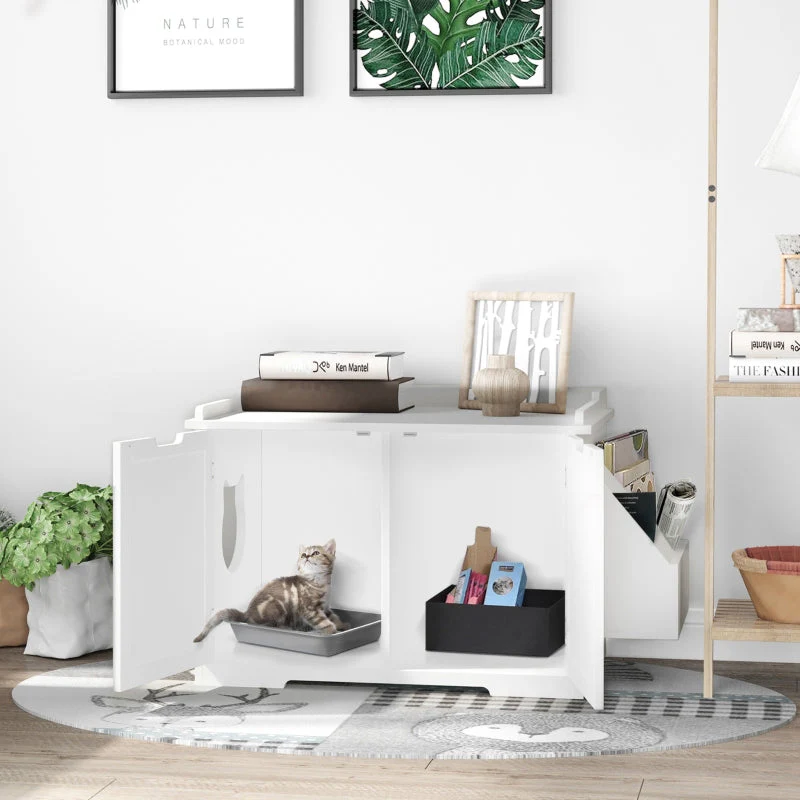Cat Litter Box Nightstand End Table Enclosure - Image 2
