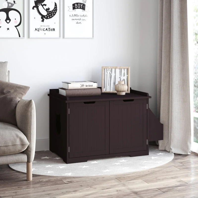 Cat Litter Box Nightstand End Table Enclosure - Image 20