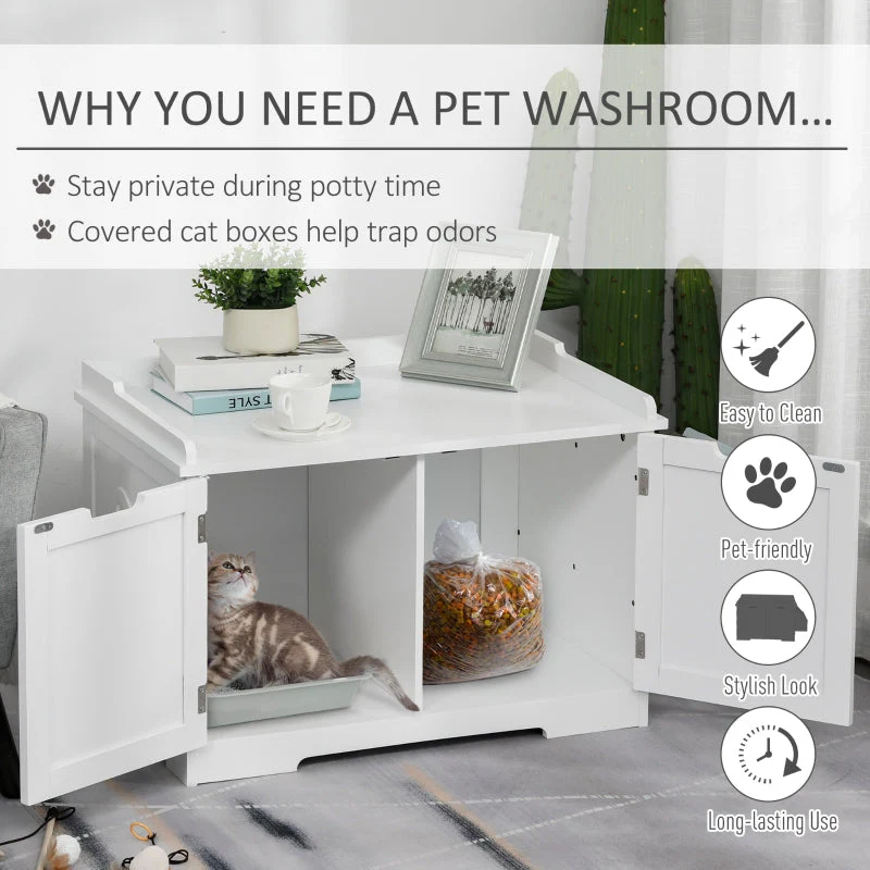 Cat Litter Box Nightstand End Table Enclosure - Image 4