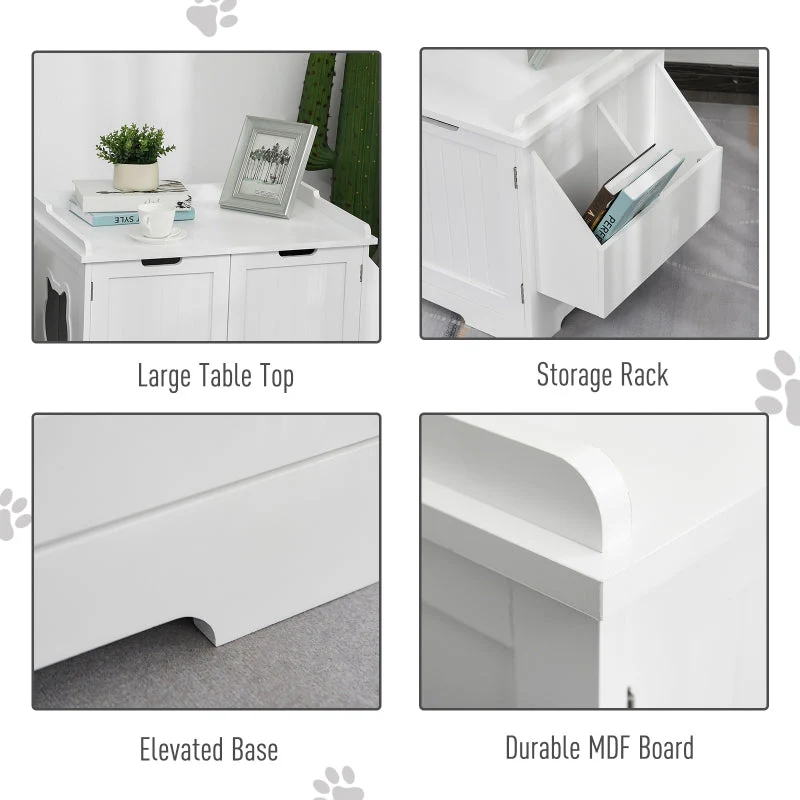 Cat Litter Box Nightstand End Table Enclosure - Image 7