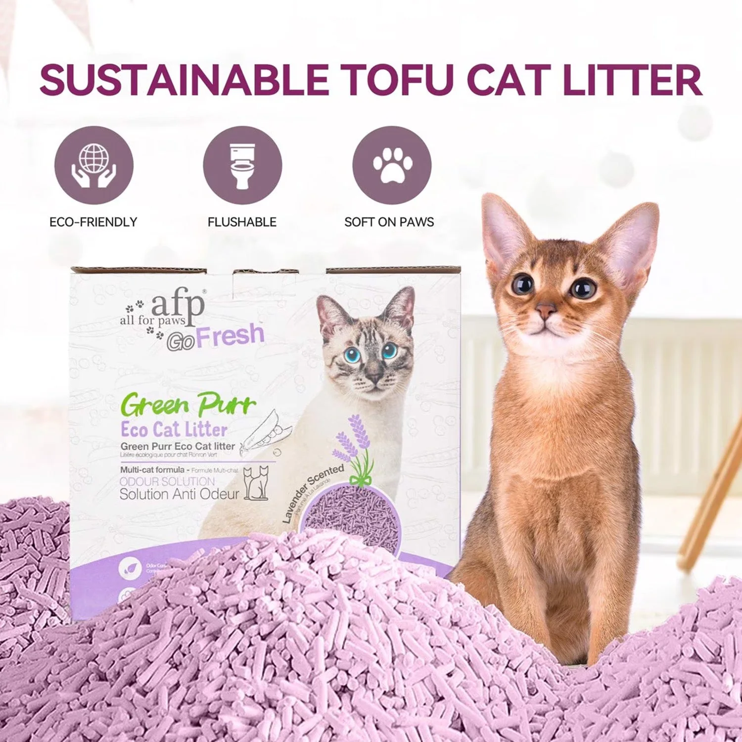 Cat Litter - Green Purr Eco Cat Litter - 4.5kg (2 X 2.25kg) - Image 2