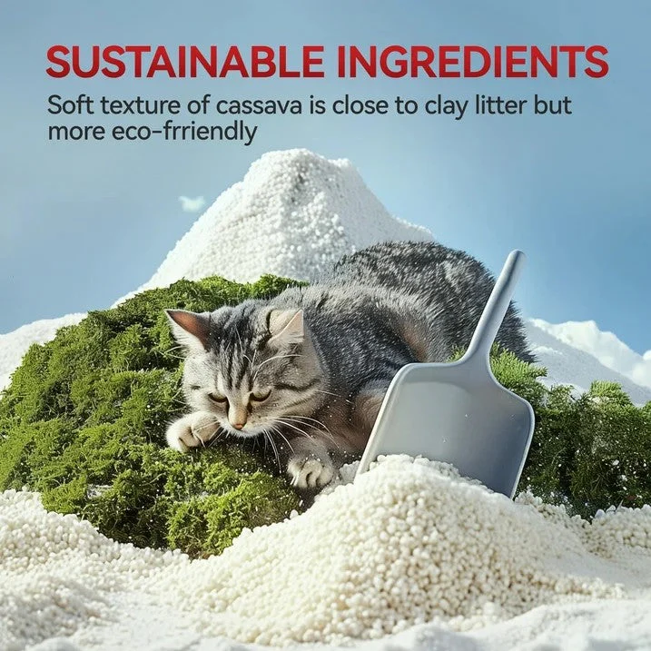 Cat Litter - Natural Cassava Grain Cat Litter, 4.5kg - Image 2