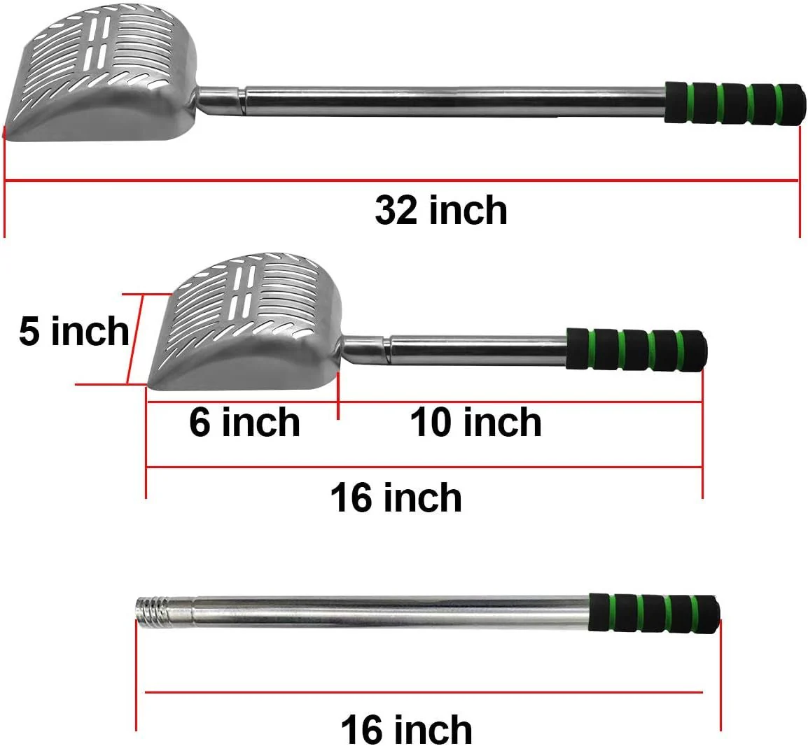 Cat Litter Scooper Metal Cat Litter Scoop Long Handle - Image 6