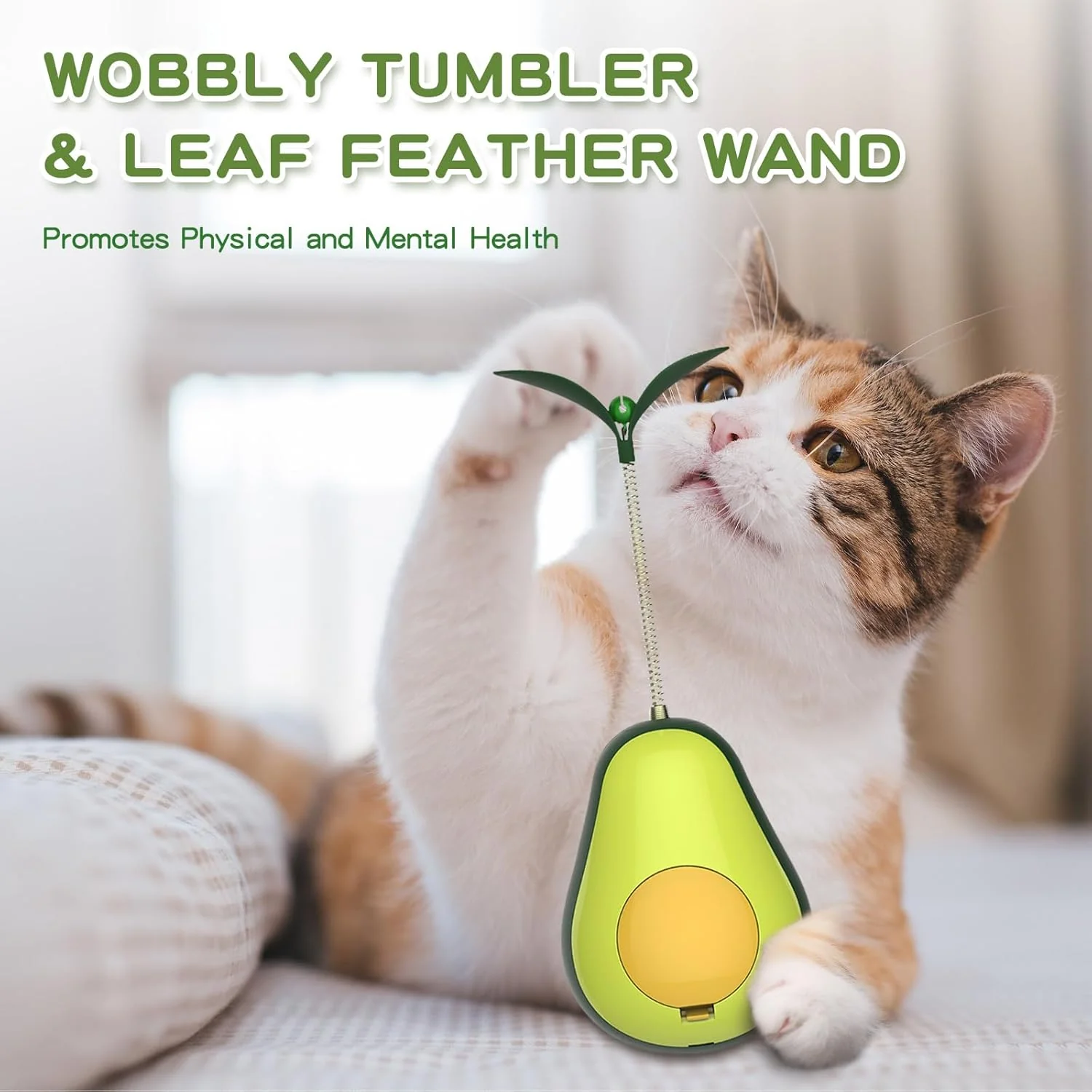 Cat Toy Avocado Tumbler & Catnip Ball Interactive - Image 4