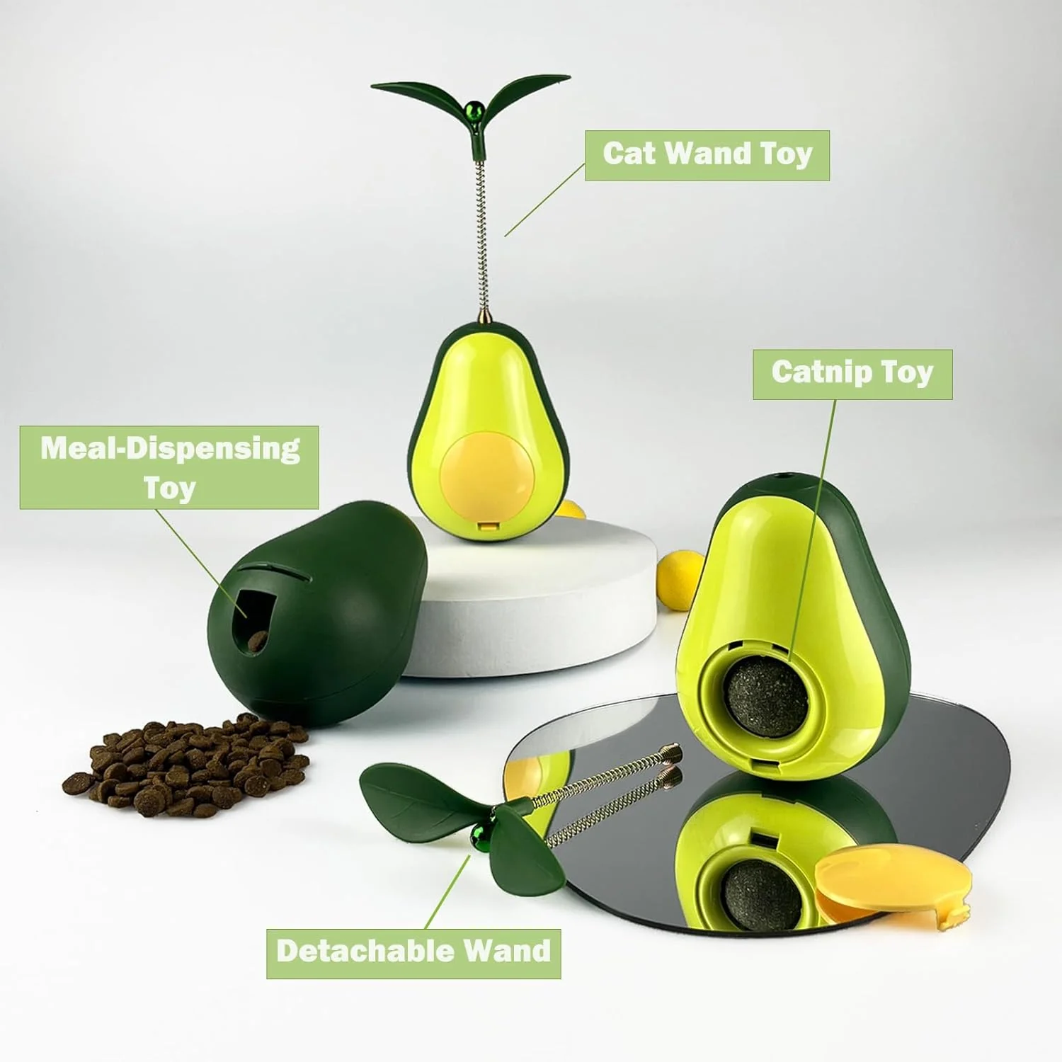 Cat Toy Avocado Tumbler & Catnip Ball Interactive - Image 6