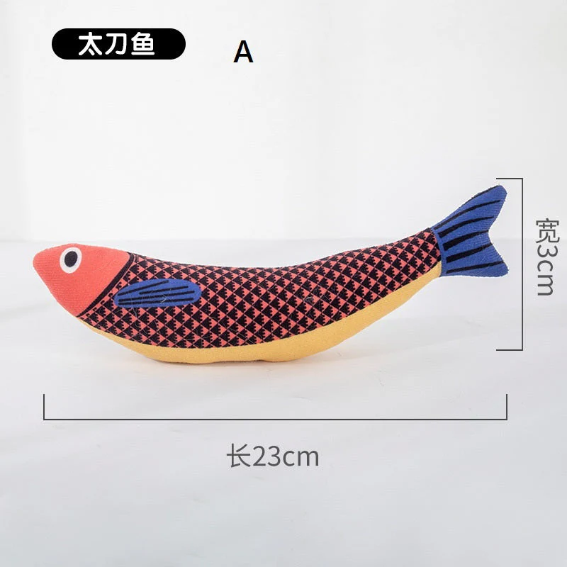 Cat Toy Catnip Fish Plush with Bell - Image 4