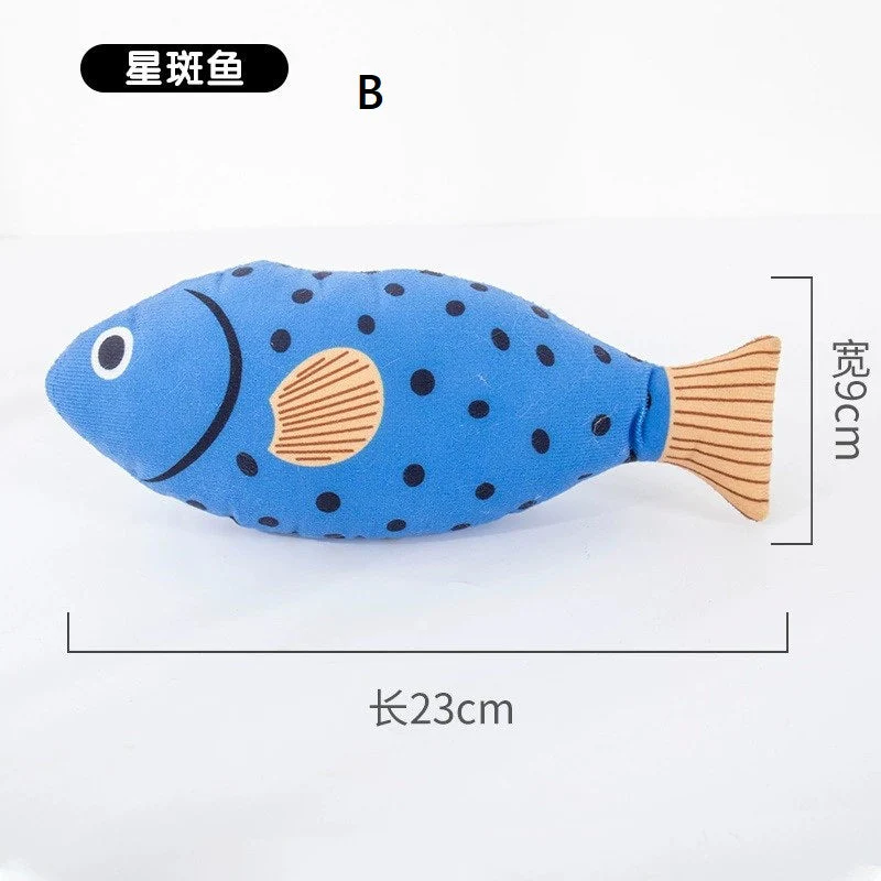 Cat Toy Catnip Fish Plush with Bell - Image 5